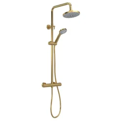 Venice Giro Brushed Brass Modern Thermostatic Shower