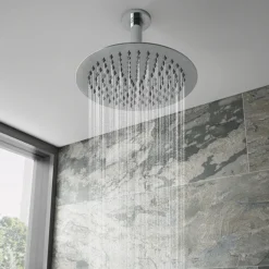 Venice Round Shower System With Concealed Valve + Ceiling Mounted Head