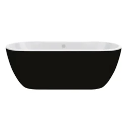 Verona Black Freestanding Modern Bath -Villeroy Shop veronalargeblackfreestandingmodernbath d2