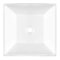 Arezzo Square Black Wall Mounted Basin Tap + 410 X 410mm Counter Top Basin