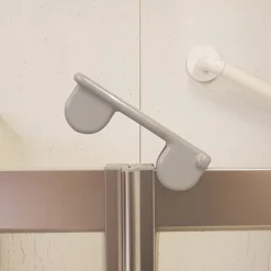 Milton Silver RH Corner Access Half Height Twin Bi-Fold Shower Doors -Villeroy Shop vp3rhsil10x10 d2 12