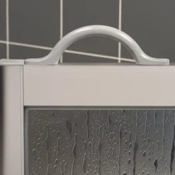 Milton Silver LH Corner Access Half Height Bi-Fold & Tri-Fold Shower Doors -Villeroy Shop vp3rhsil10x10 d3 11