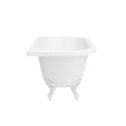 Admiral 1685 Back To Wall Roll Top Bath + White Leg Set