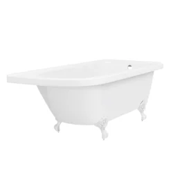 Appleby 1700 Roll Top Shower Bath + White Leg Set -Villeroy Shop whtap1700b n d2