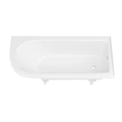Appleby 1700 Roll Top Shower Bath + White Leg Set