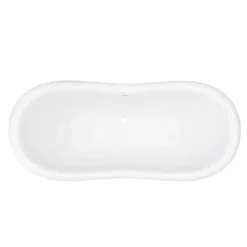 Earl 1750 Double Ended Roll Top Slipper Bath + White Leg Set -Villeroy Shop whtearl1750b d2