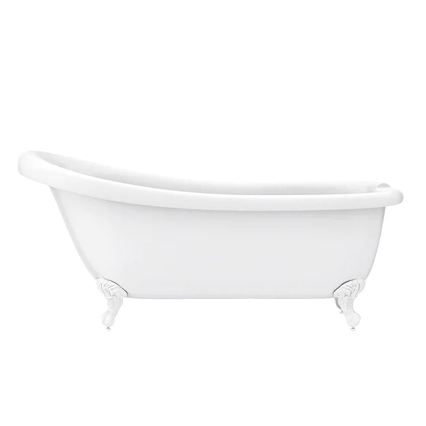 Oxford 1710 Roll Top Slipper Bath + White Leg Set 5 Oxford 1710 Roll Top Slipper Bath + White Leg Set - Image 5
