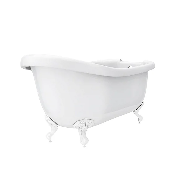 Oxford 1710 Roll Top Slipper Bath + White Leg Set 1 Oxford 1710 Roll Top Slipper Bath + White Leg Set