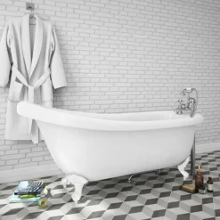 Oxford 1710 Roll Top Slipper Bath + White Leg Set 9 Oxford 1710 Roll Top Slipper Bath + White Leg Set -Villeroy Shop whtox1710b nd3
