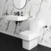 Arezzo 500mm Wall Mounted / Countertop Stone Resin Basin With Hidden Waste Cover