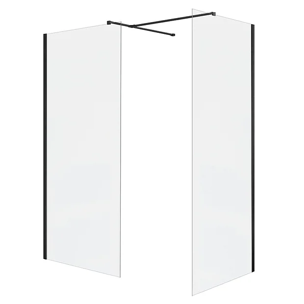 Arezzo 1600 X 900 Wet Room Enclosure Pack - Matt Black 3 Arezzo 1600 X 900 Wet Room Enclosure Pack - Matt Black - Image 3