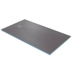 Arezzo 1600 X 900 Wetroom Enclosure Pack - Matt Black Grid