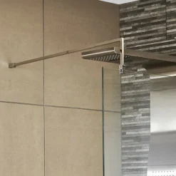 Nuie Wetroom Screen + Square Support Arm (Various Sizes)