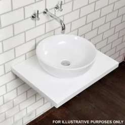 600 X 450mm White Shelf With Casca Basin